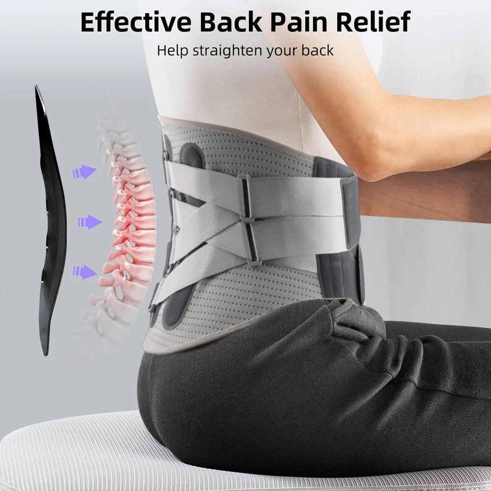 Faja Lumbar Ajustable con Almohadilla Ergonómica | Soporte de Espalda para Alineación de Columna, Ciática, Escoliosis y Hernias – Unisex